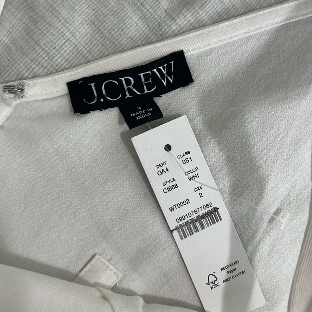 J. Crew Corset midi dress in stretch twill A Line Preppy Office Size 2 - Picture 7 of 10